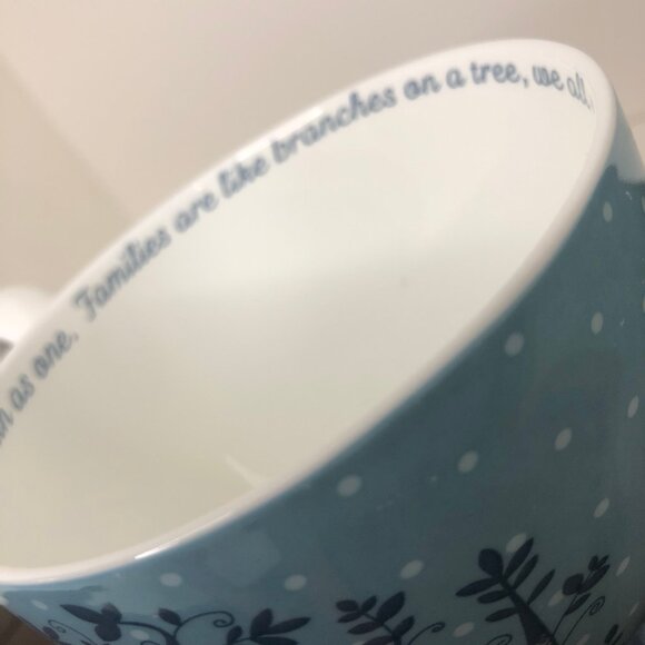 Portobello By Inspire Pedestal 14oz Coffee Mug Family Tree Light Blue - Picture 6 of 7